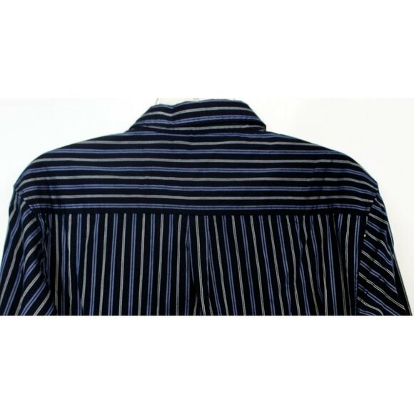 Nautica Button Down Blue Striped Shirt Collared Teen Big Boys 20 Reg Long Sleeve - Picture 7 of 11